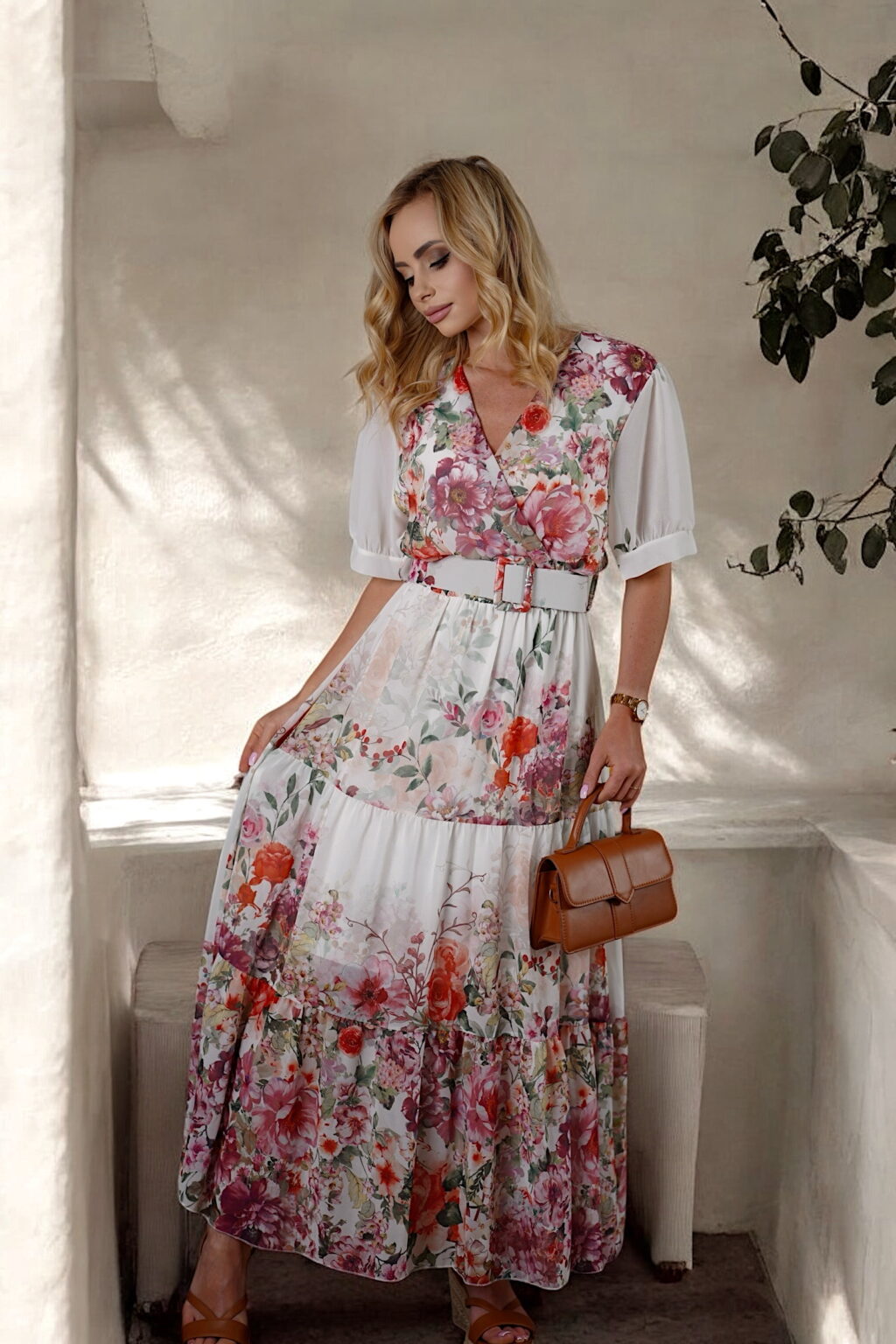 Sukienka w kwiaty FIESTA BOTANICA 🌸 | biała