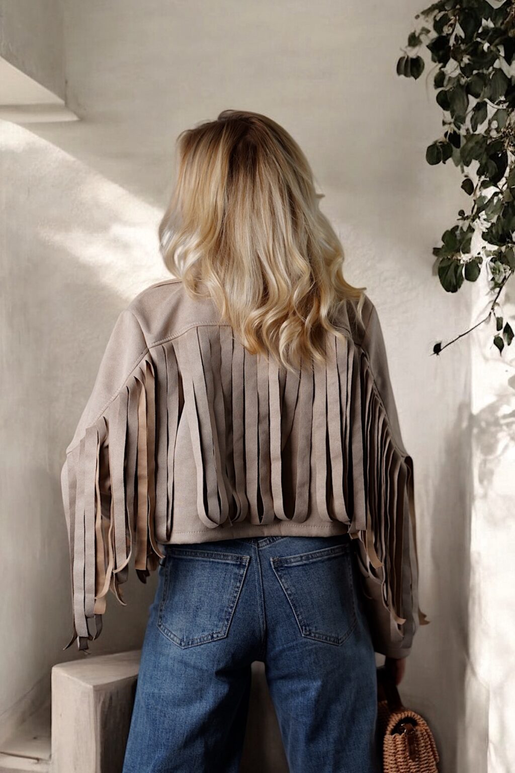 Boho Kurtka z frędzlami HIT ! | beżowa