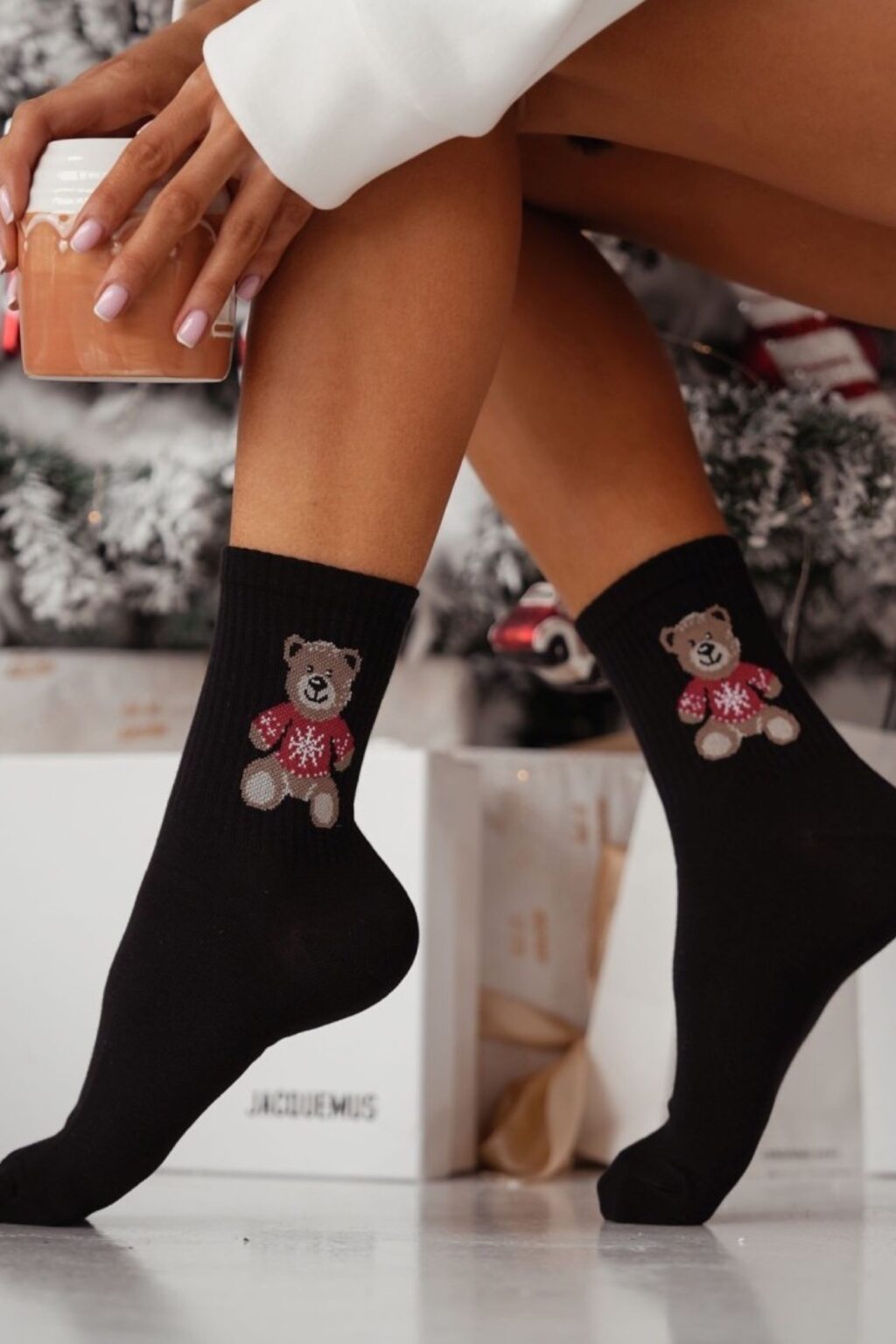 Skarpetki z misiem 🐻 | czarne