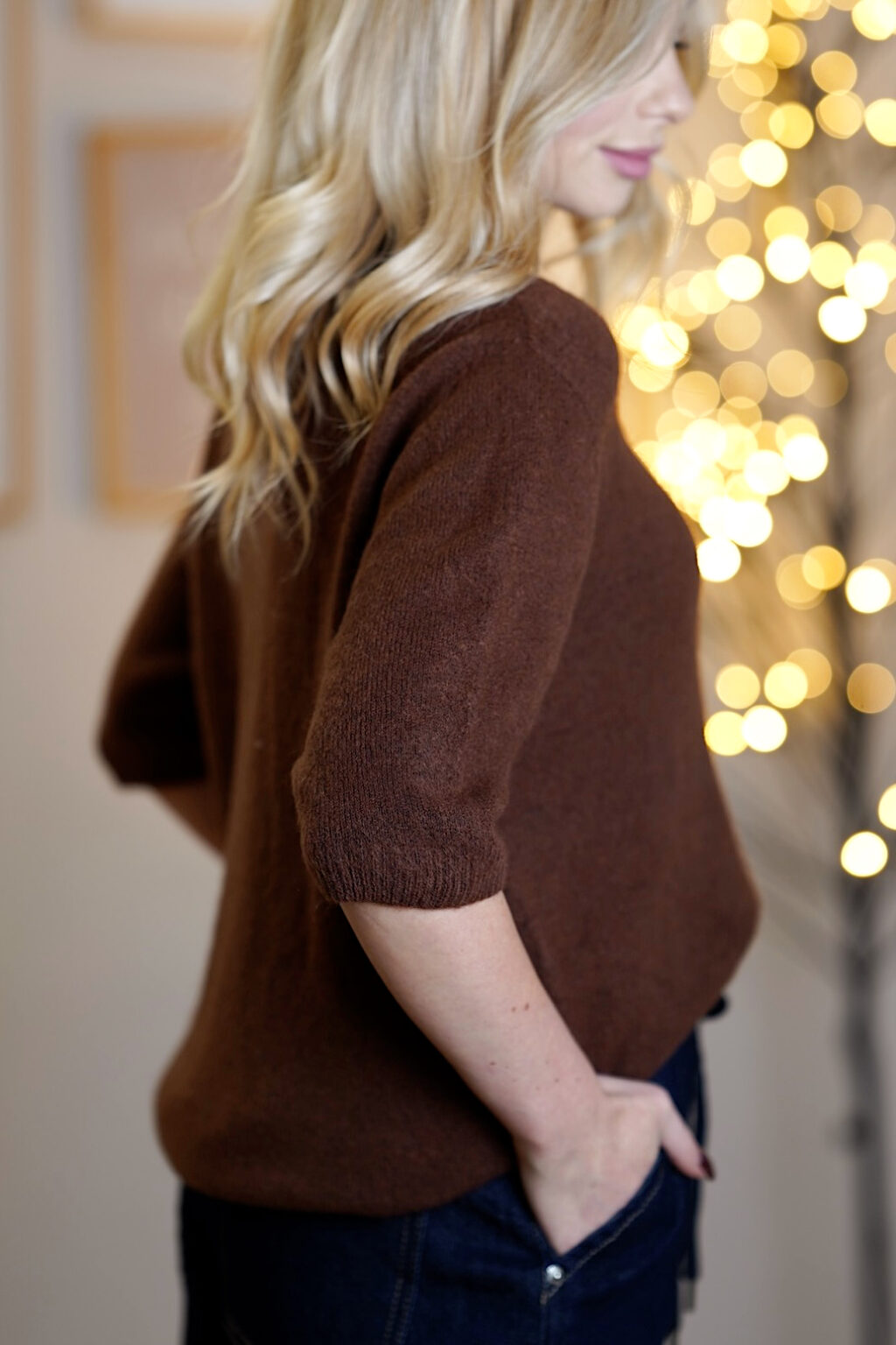 Brązowy sweterek PURE | baby alpaca