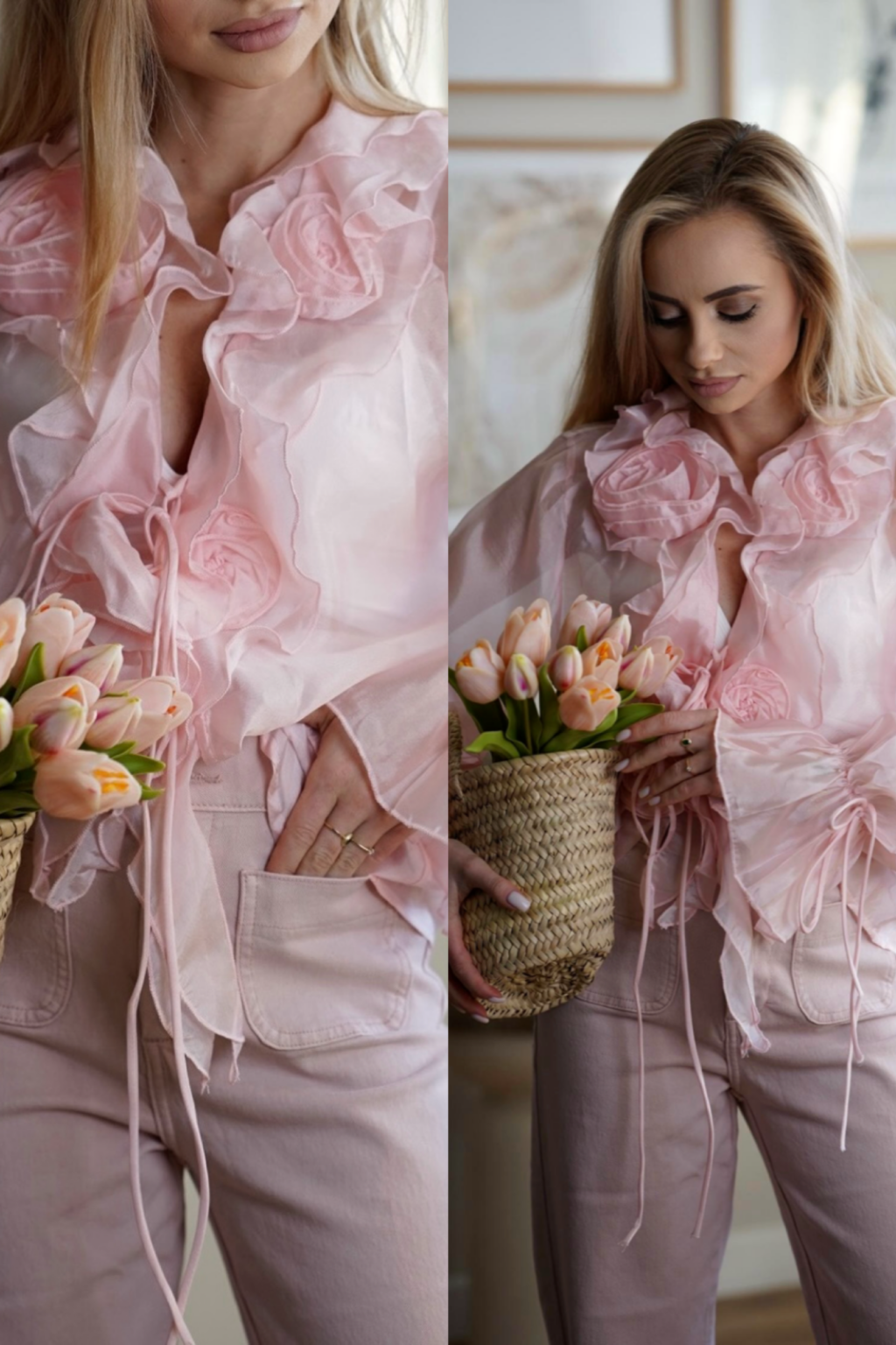 Różowa bluzka ROSALIA mgiełka | wiskoza