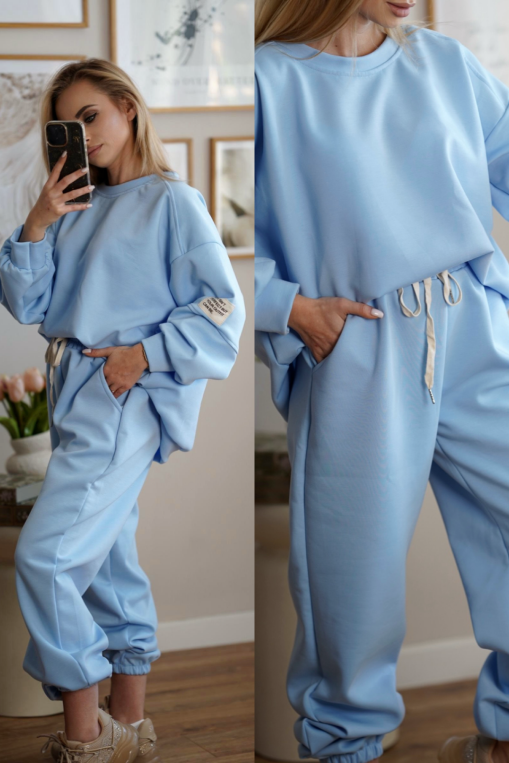 Komplet dresowy | Morning set | niebieski