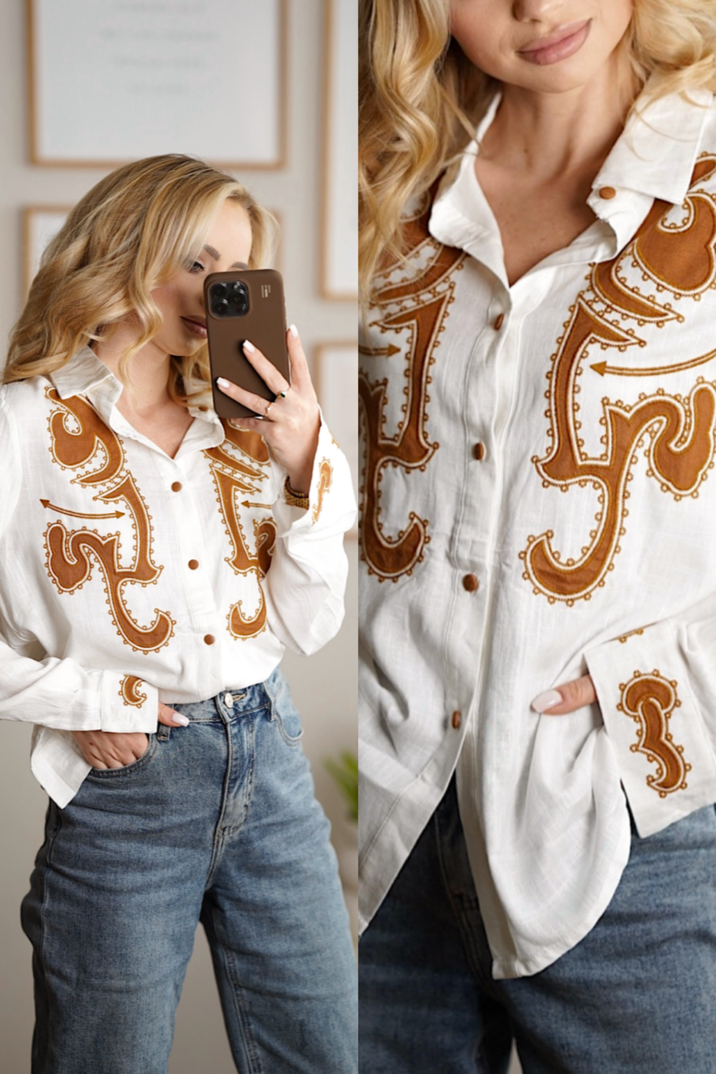 Biała koszula BOHO SOUL