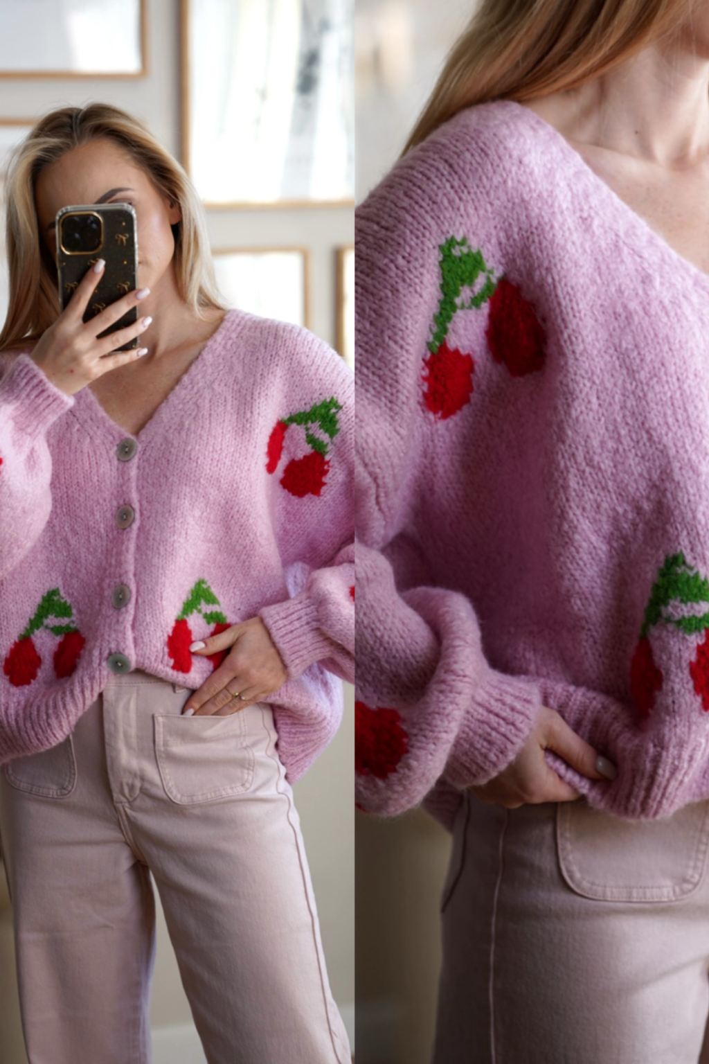 Różowy kardigan CHERRY Spring