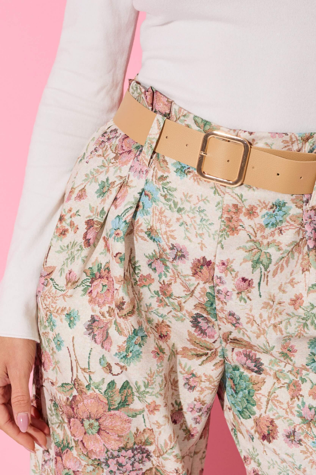 Spodnie w kwiaty TOSCANIA