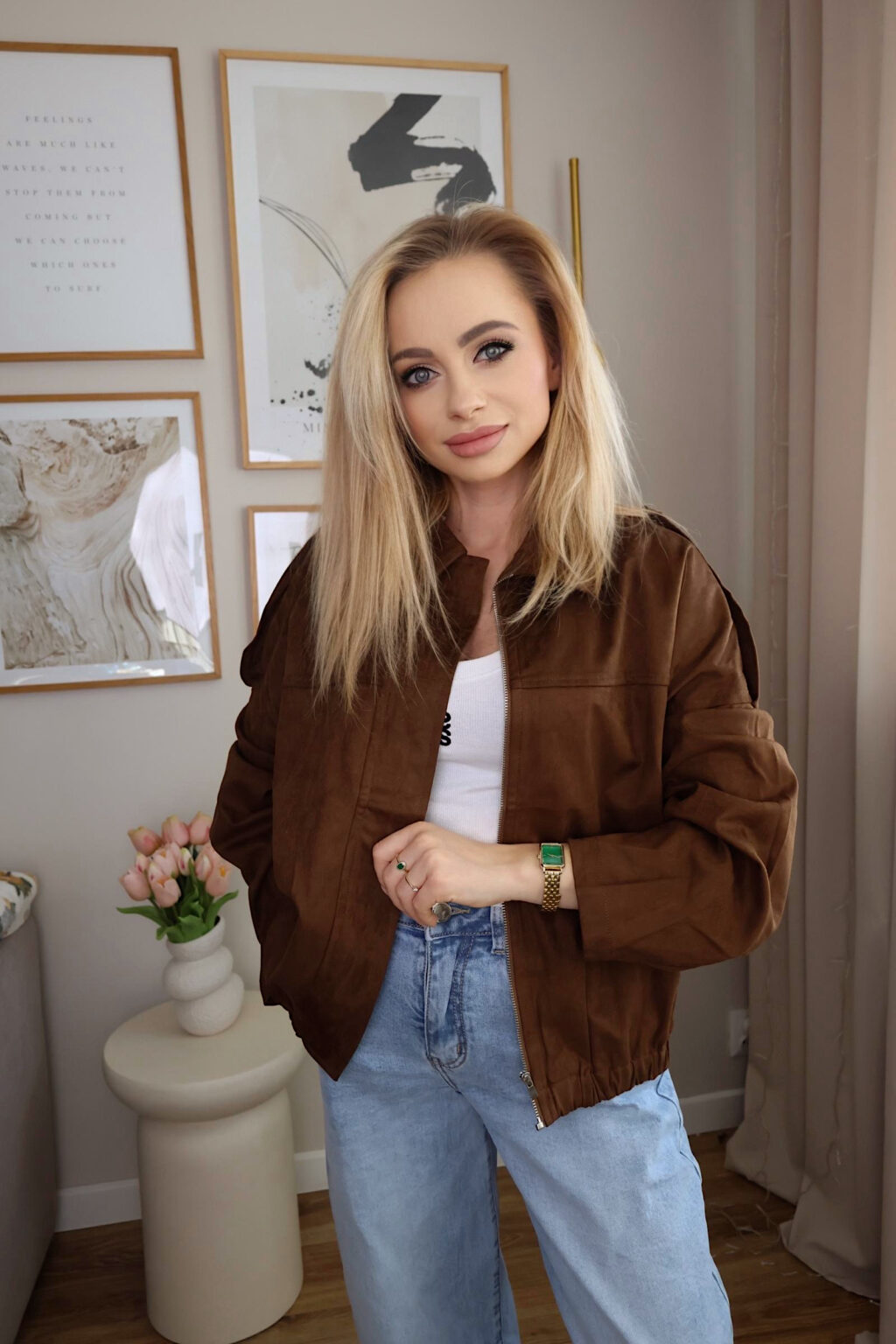 Brązowa kurtka bomberka SUNNY