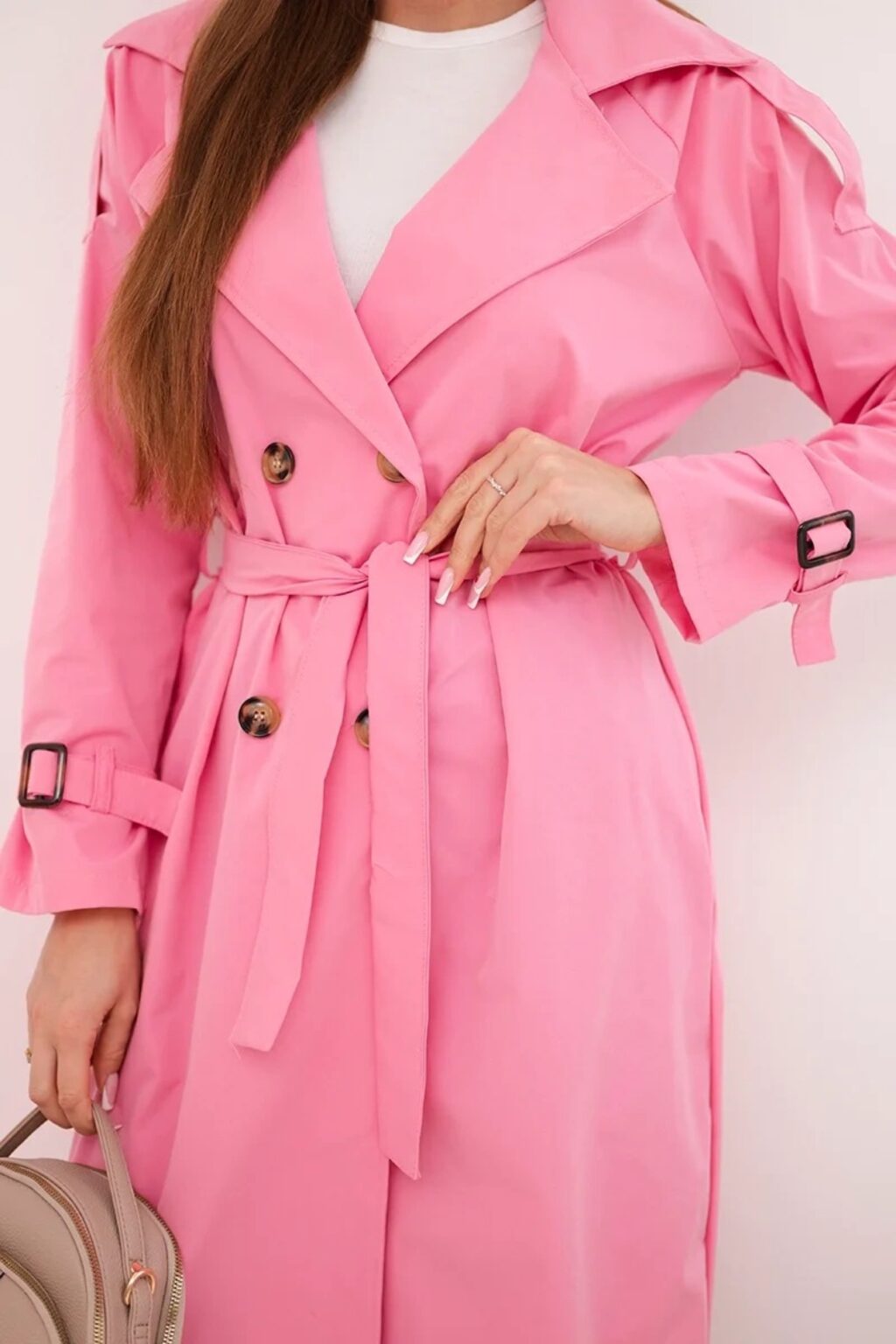 Wiosenny różowy płaszcz TODAY