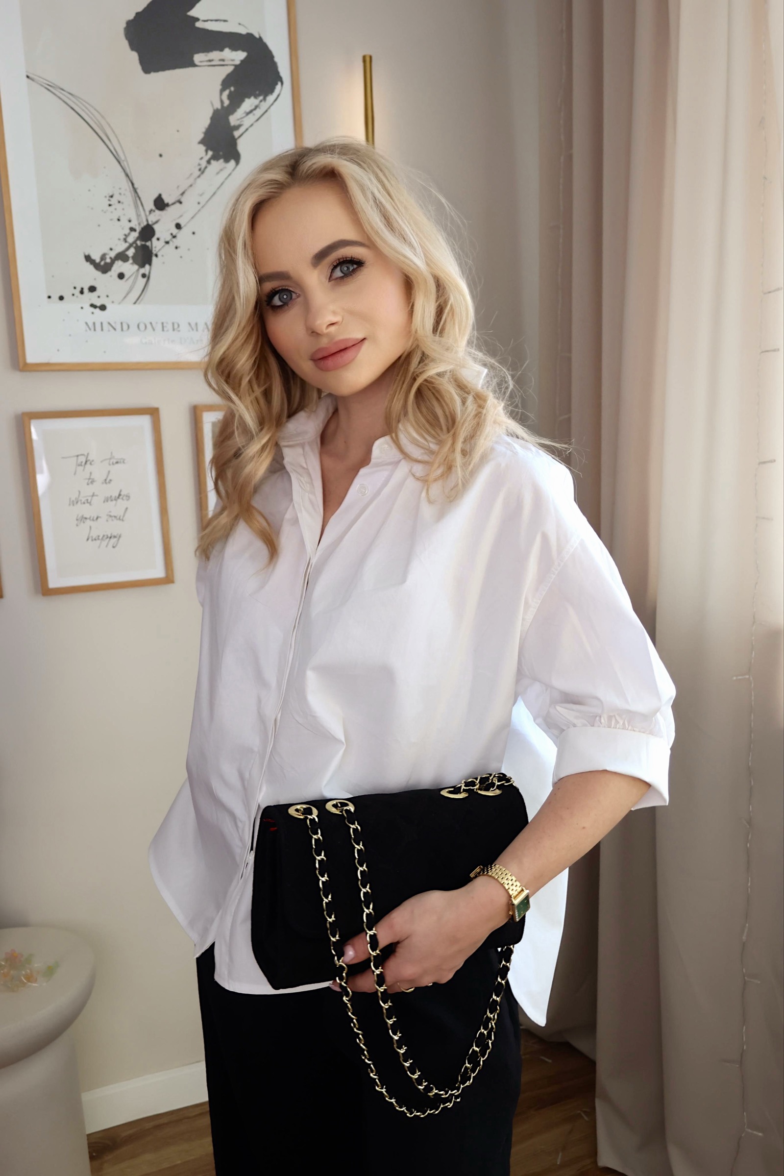 Klasyczna bawełniana koszula NATHALIE | biała 🤍