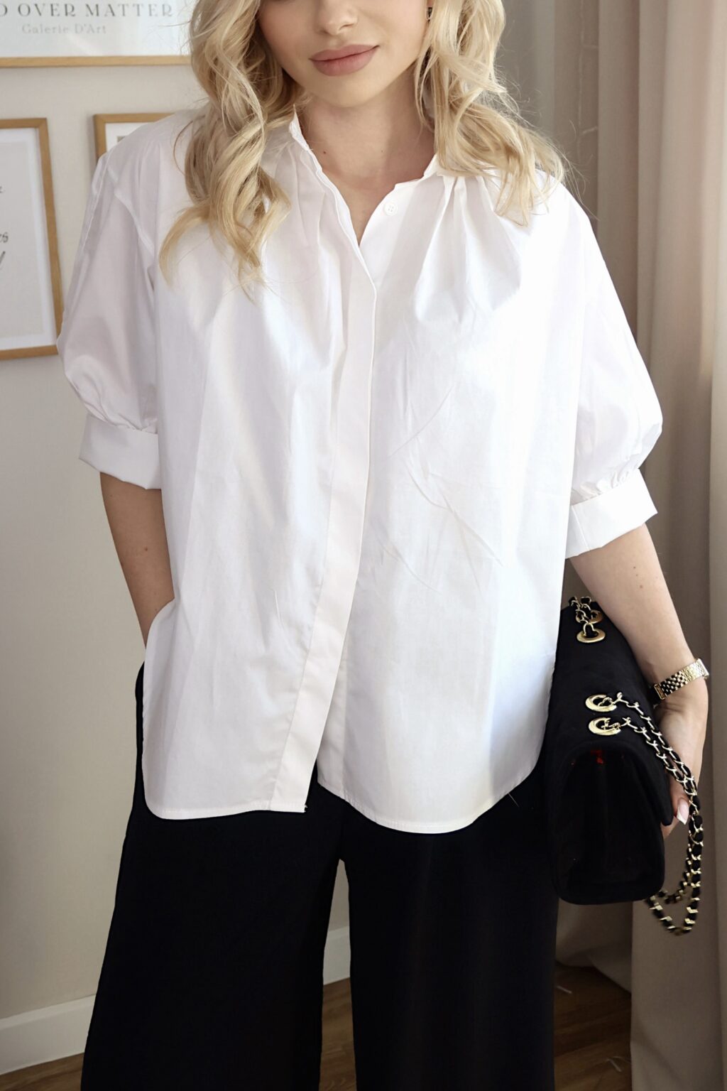 Klasyczna bawełniana koszula NATHALIE | biała 🤍