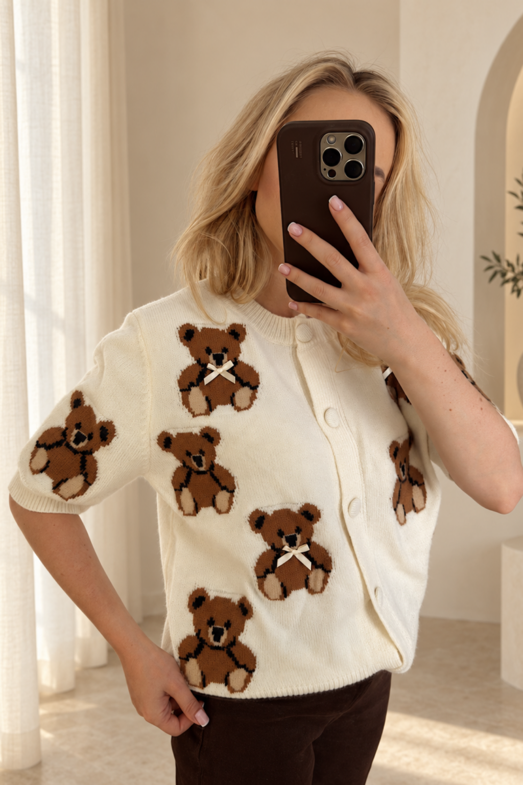 Kardigan w misie TEDDY LOVE 🐻 | Ecru